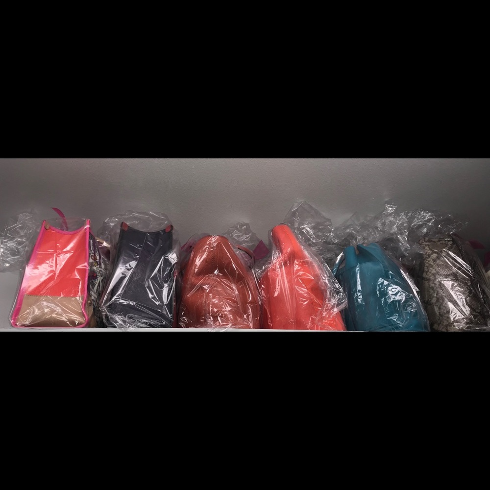 My handbags & wallets are stuffed and stored in bags.